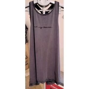 VTG Harley Davidson RacerTank Womens S Black Biker Y2K Distressed